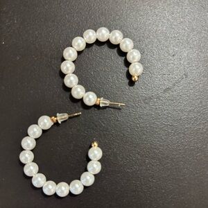 Pearl Hoop Earrings